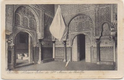 POSTAL ANTIGUA DE SEVILLA. ALCAZAR. SALON DE Dª. MARIA DE PADILLA