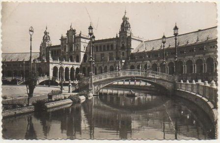 POSTAL DE SEVILLA. PLAZA DE ESPAÑA. VISTA PARCIAL