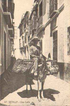 POSTAL ANTIGUA DE SEVILLA. UNA CALLE.