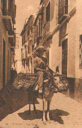POSTAL ANTIGUA DE SEVILLA. UNA CALLE.