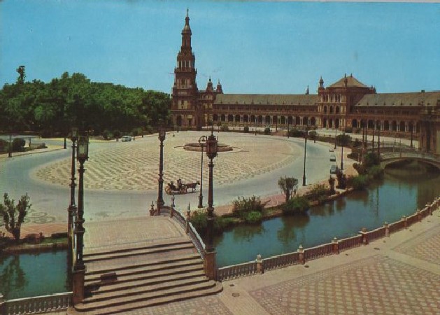 POSTAL SEVILLA PLAZA DE ESPAÑA Nº 137