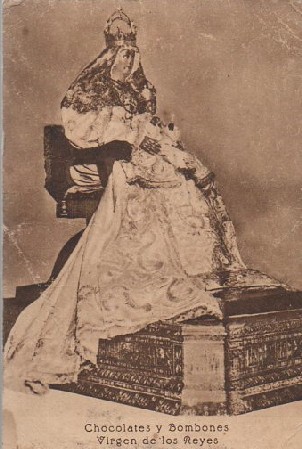 POSTAL SEVILLA CHOCLATES Y BOMBONES VIRGEN DE LOS REYES