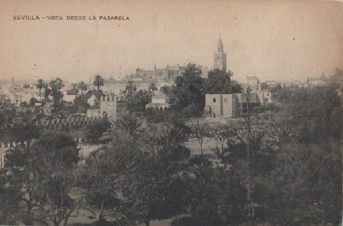 POSTAL SEVILLA VISTA DE LA PASARELA