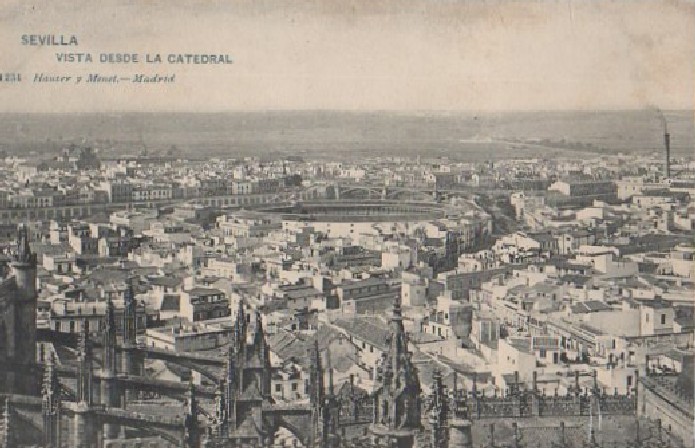 POSTAL SEVILLA VISTA DESDE LA CATEDRAL