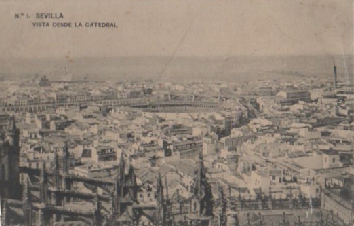 POSTAL SEVILLA VISTA DESDE LA CATEDRAL