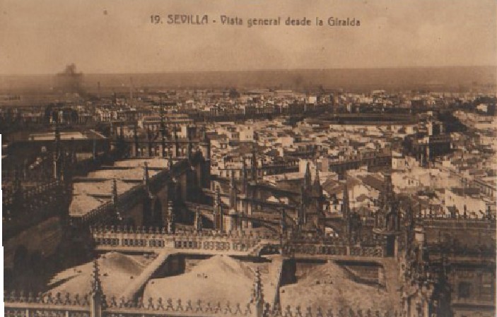 POSTAL SEVILLA VISTA GENERAL DESDE LA GIRALDA