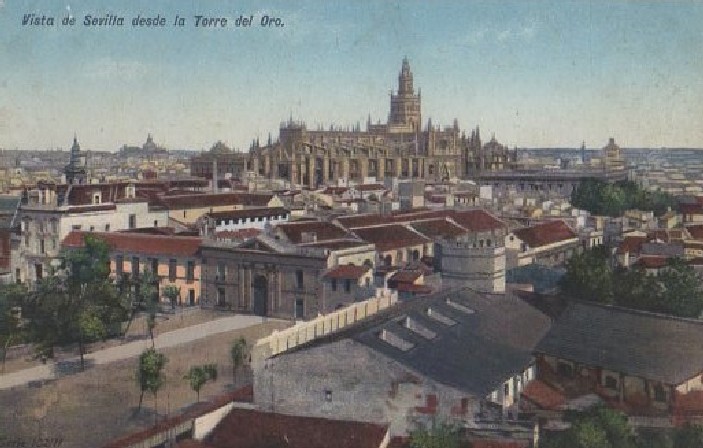 POSTAL SEVILLA VISTA DESDE LA TORRE DEL ORO