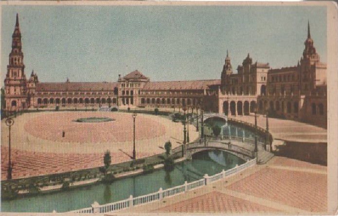 POSTAL SEVILLA PLAZA DE ESPAÑA. VISTA GENERAL