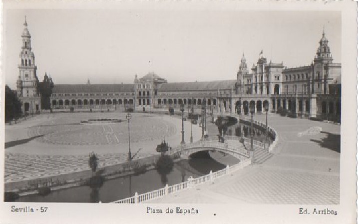 POSTAL SEVILLA PLAZA DE ESPAÑA