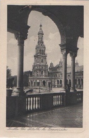 POSTAL SEVILLA UN DETALLE LA EXPOSICIÓN