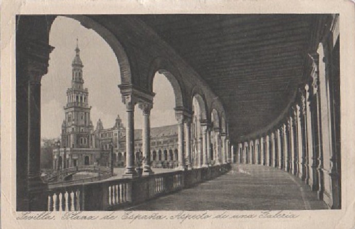 POSTAL SEVILLA ASPECTO DE UNA GALERÍA