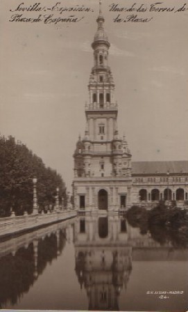POSTAL SEVILLA EXPOSICIÓN PLAZA DE ESPAÑA