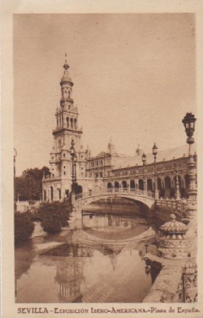 POSTAL SEVILLA EXPOSICIÓN PLAZA DE ESPAÑA