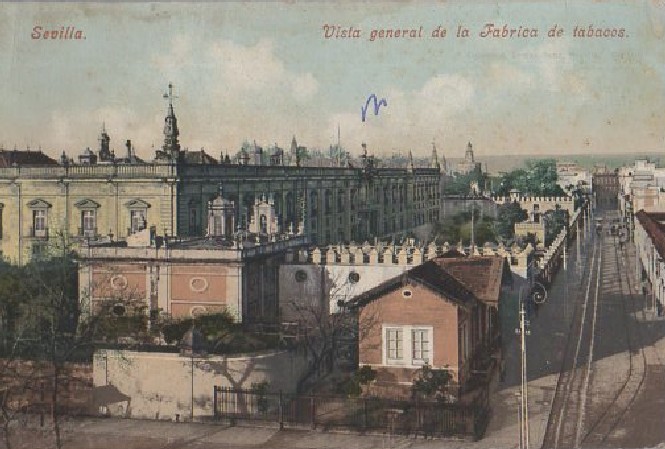 POSTAL SEVILLA VISTA DE LA FÁBRICA DE TABACOS