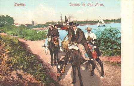 POSTAL ANTIGUA DE SEVILLA. CAMINO DE SAN JUAN.
