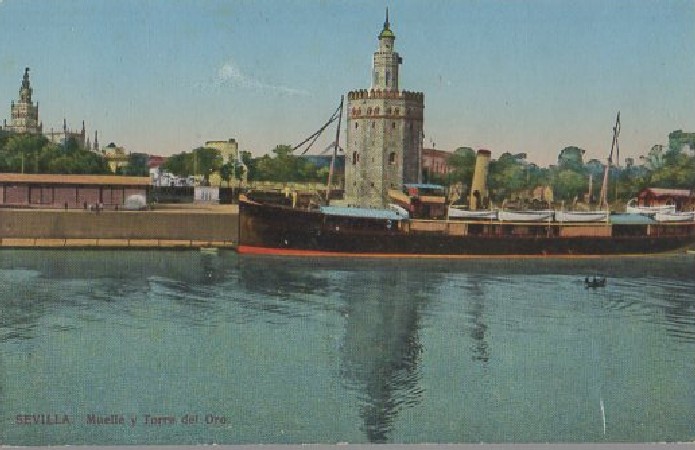POSTAL SEVILLA MUELLE Y TORRE DEL ORO