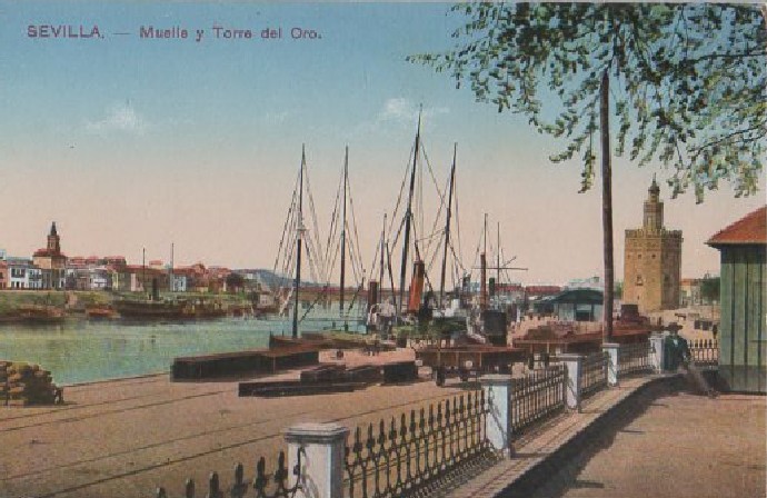 POSTAL SEVILLA MUELLE Y TORRE DEL ORO