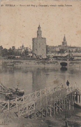 POSTAL SEVILLA TORRE DEL ORO Y CATEDRAL