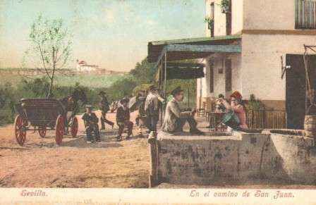 POSTAL ANTIGUA DE SEVILLA. EN EL CAMINO DE SAN JUAN..