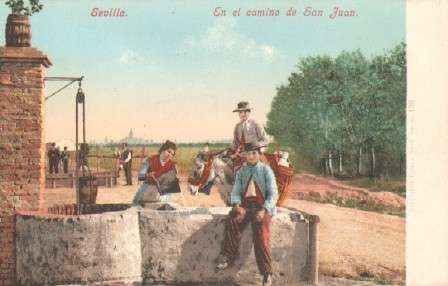 POSTAL ANTIGUA DE SEVILLA. EN EL CAÑO DE SAN JUAN.