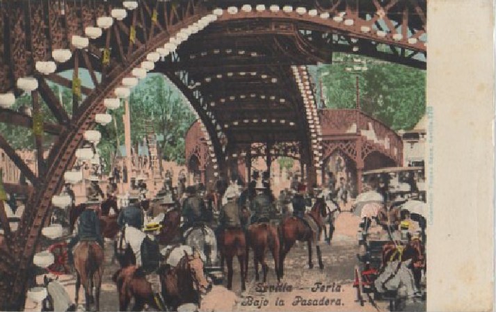 POSTAL SEVILLA FERIA BAJO LA PASADERA