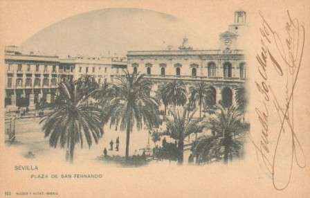 POSTAL ANTIGUA DE SEVILLA. PLAZA DE SAN FERNANDO. 1ª EPOCA