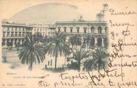 POSTAL ANTIGUA DE SEVILLA. PLAZA DE SAN FERNANDO. 1ª EPOCA