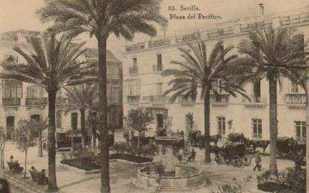 POSTAL ANTIGUA DE SEVILLA. PLAZA DEL PACIFICO.