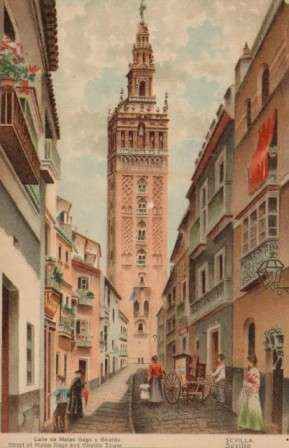POSTAL ANTIGUA DE SEVILLA. CALLE MATEO GAGO Y GIRALDA.