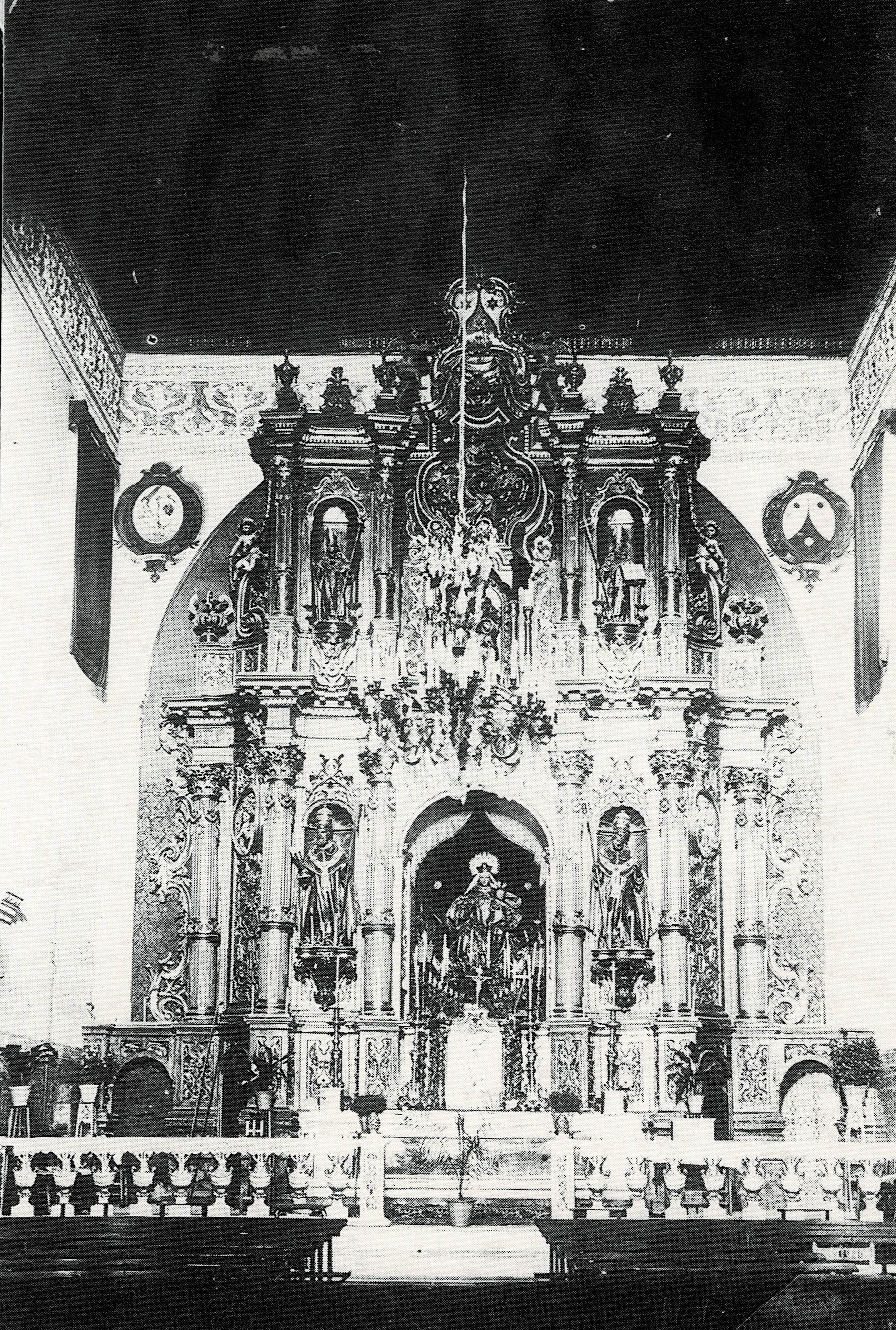 POSTAL DE ALCALA DE GUADAIRA. (REPRODUCCION): ALTAR CONVENTO DEL CARMEN