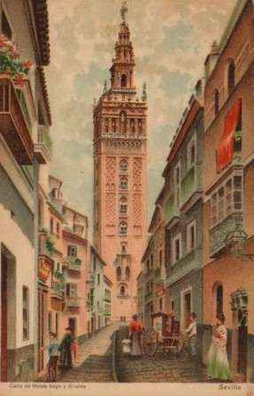 POSTAL ANTIGUA DE SEVILLA. CALLE MATEO GAGO Y GIRALDA.