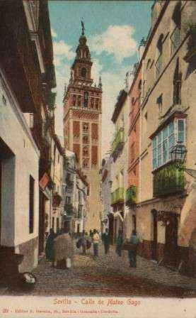 POSTAL ANTIGUA DE SEVILLA. CALLE DE MATEO GAGO.