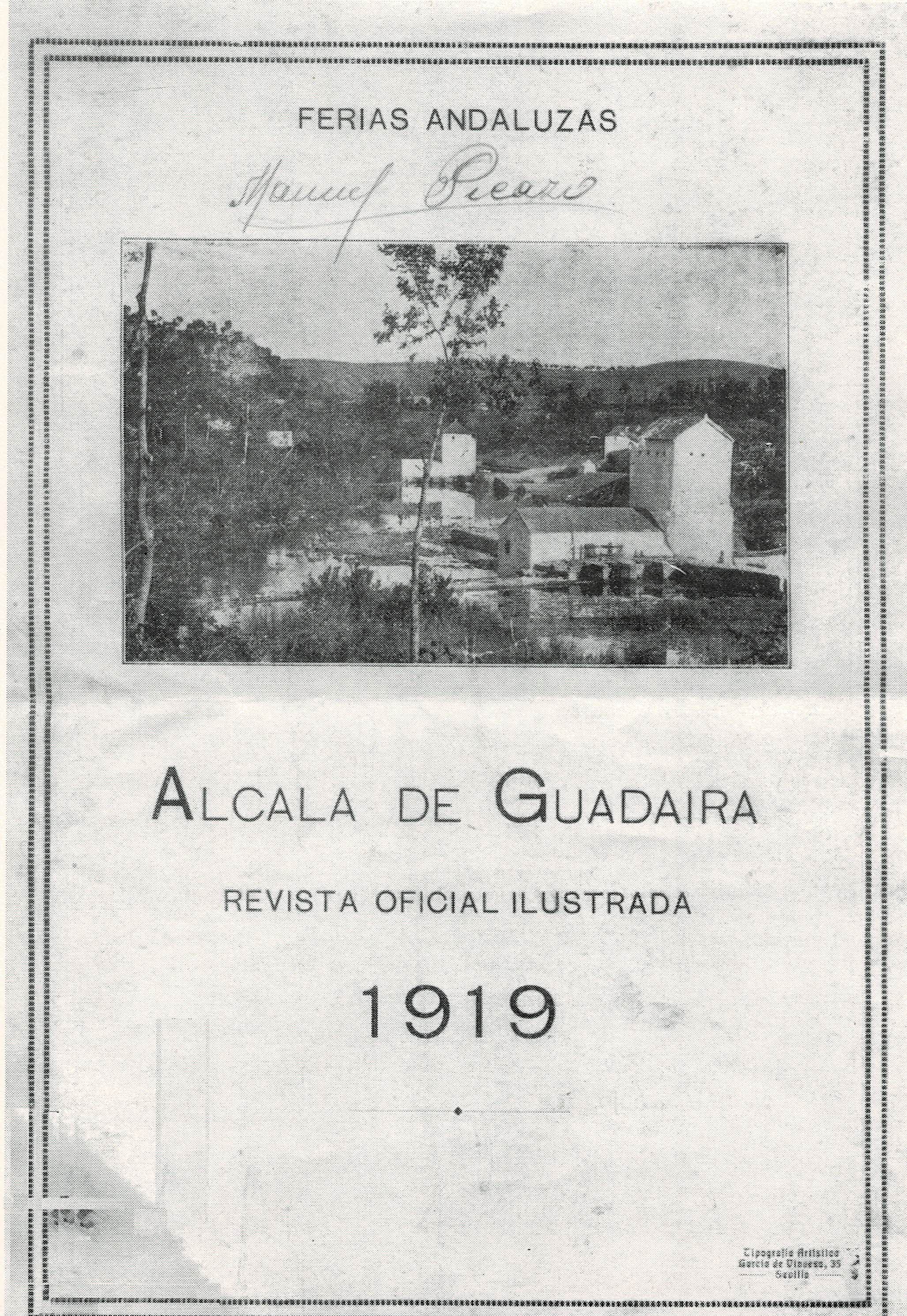 POSTAL DE ALCALA DE GUADAIRA. (REPRODUCCION): PRIMERA REVISTA FERIA 1919