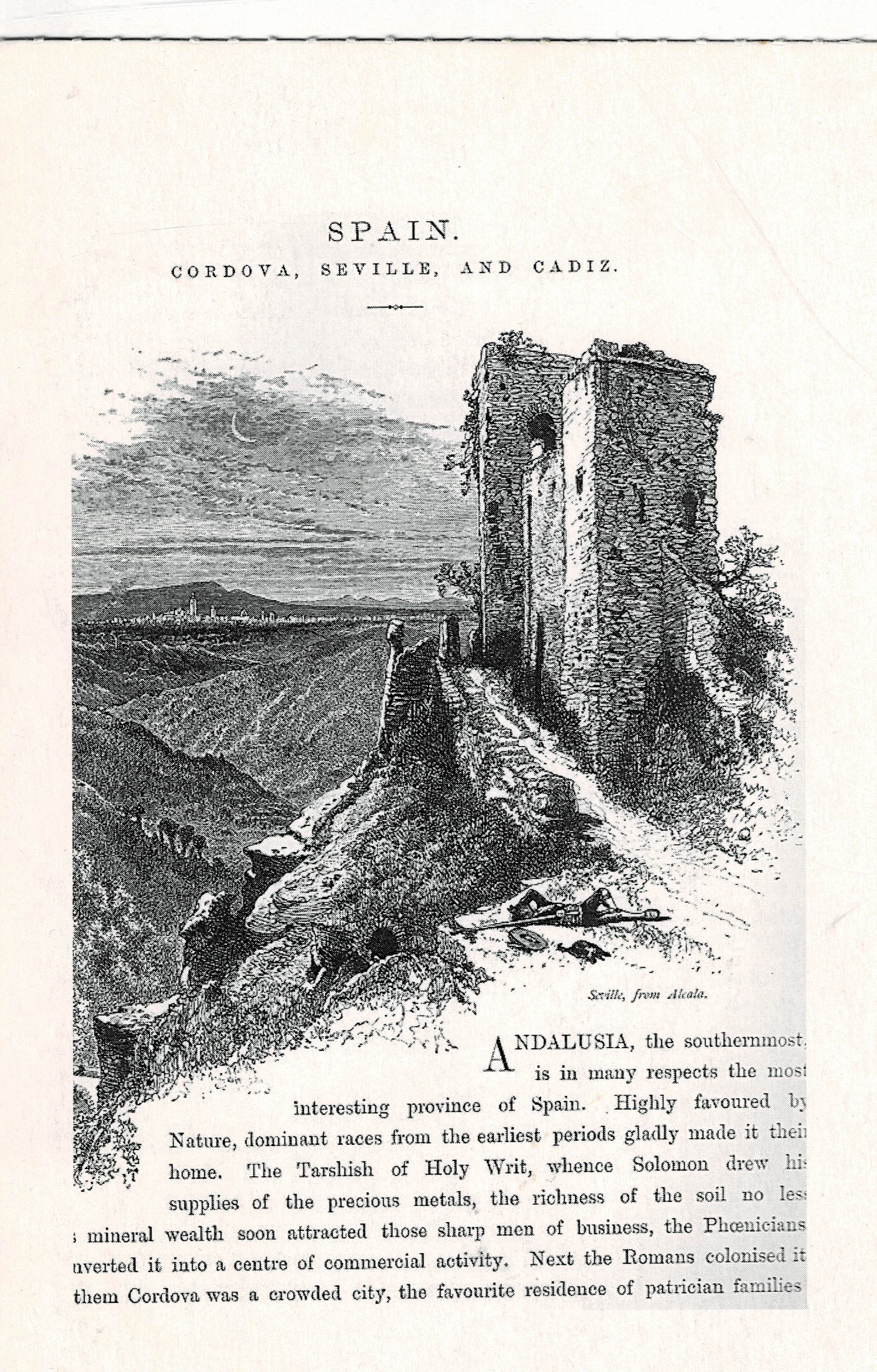POSTAL DE ALCALA DE GUADAIRA. (REPRODUCCION): GRABADO DEL CASTILLO