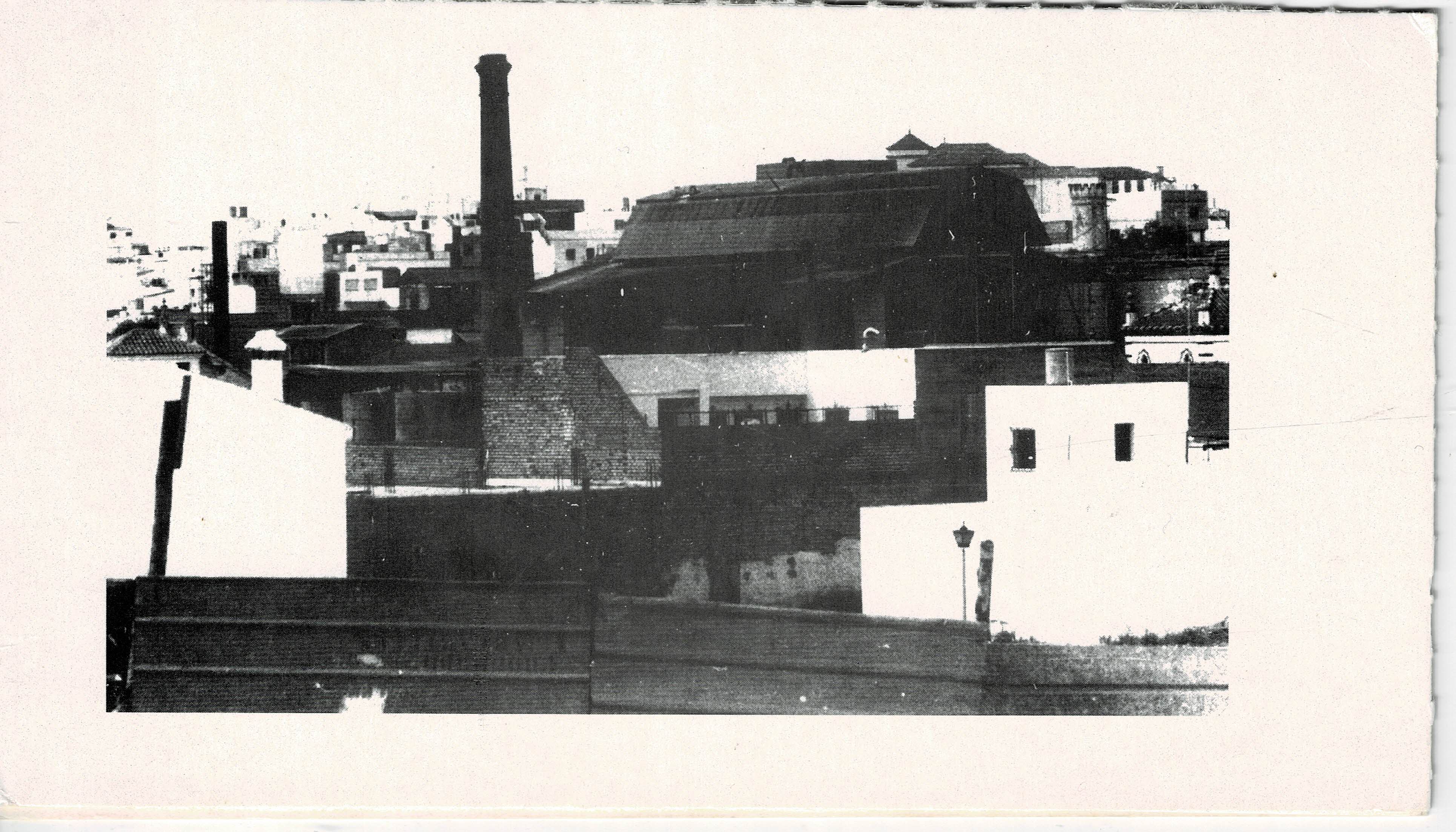 POSTAL DE ALCALA DE GUADAIRA. (REPRODUCCION): INSTALACIONES DE LA ANTIGUA INDUSTRIA IDOGRA.