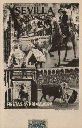 POSTAL ANTIGUA DE SEVILLA. FIESTAS DE PRIMAVERA.