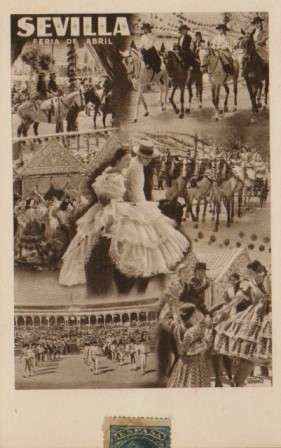 POSTAL ANTIGUA DE SEVILLA. FERIA DE ABRIL.