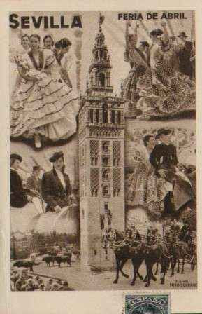 POSTAL ANTIGUA DE SEVILLA. FERIA DE ABRIL.