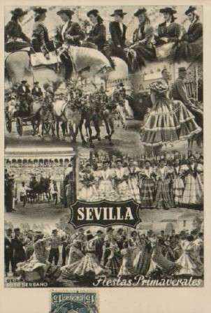POSTAL ANTIGUA DE SEVILLA. FIESTAS DE PRIMAVERALES.