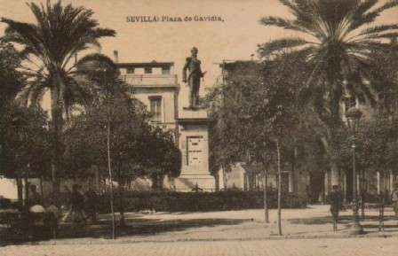 POSTAL ANTIGUA DE SEVILLA. PLAZA DE GAVIDIA.