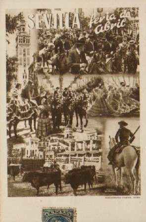 POSTAL DE SEVILLA. FERIA DE ABRIL.