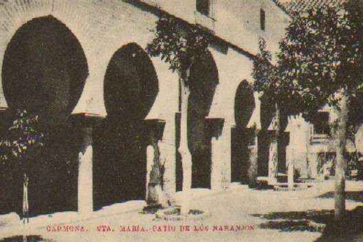 POSTAL ANTIGUA DE CARMONA (SEVILLA). STA. MARIA. PATIO DE LOS NARANJOS.