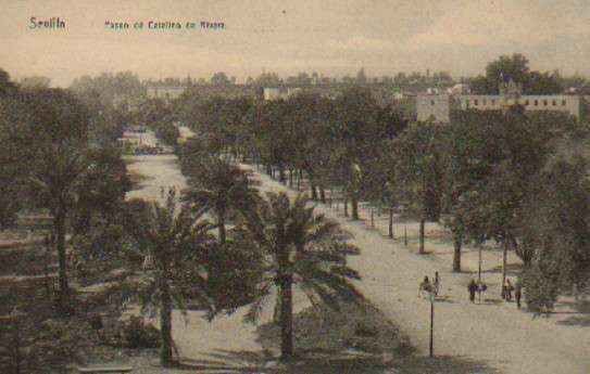 POSTAL ANTIGUA DE SEVILLA. PASEO DE CATALINA DE RIVERA.