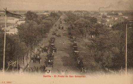 POSTAL ANTIGUA DE SEVILLA. EL PRADO DE SAN SEBASTIAN.