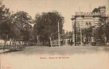 POSTAL ANTIGUA DE SEVILLA. PASEO DE LAS DELICIAS.