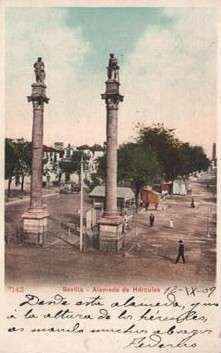 POSTAL ANTIGUA DE SEVILLA. ALAMEDA DE HERCULES.