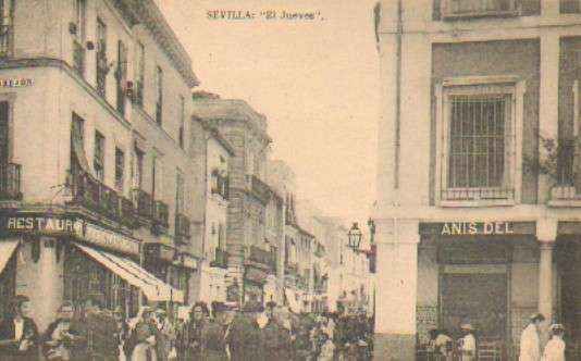 POSTAL ANTIGUA DE SEVILLA. EL JUEVES.