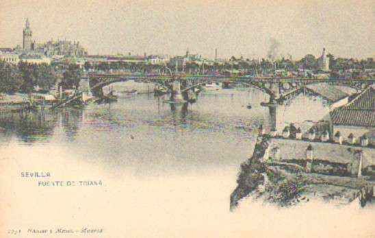POSTAL ANTIGUA DE SEVILLA. PUENTE DE TRIANA