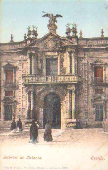 POSTAL ANTIGUA DE SEVILLA. FABRICA DE TABACOS.