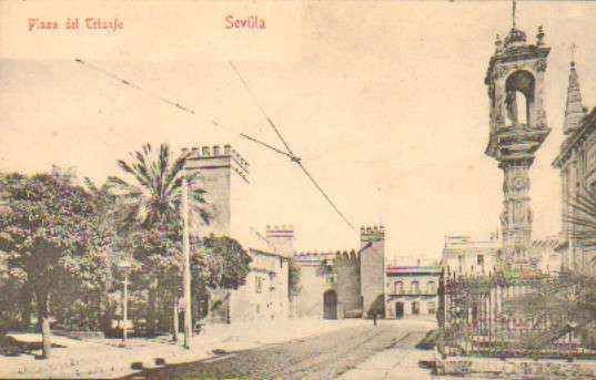 POSTAL ANTIGUA DE SEVILLA. PLAZA DEL TRIUNFO.